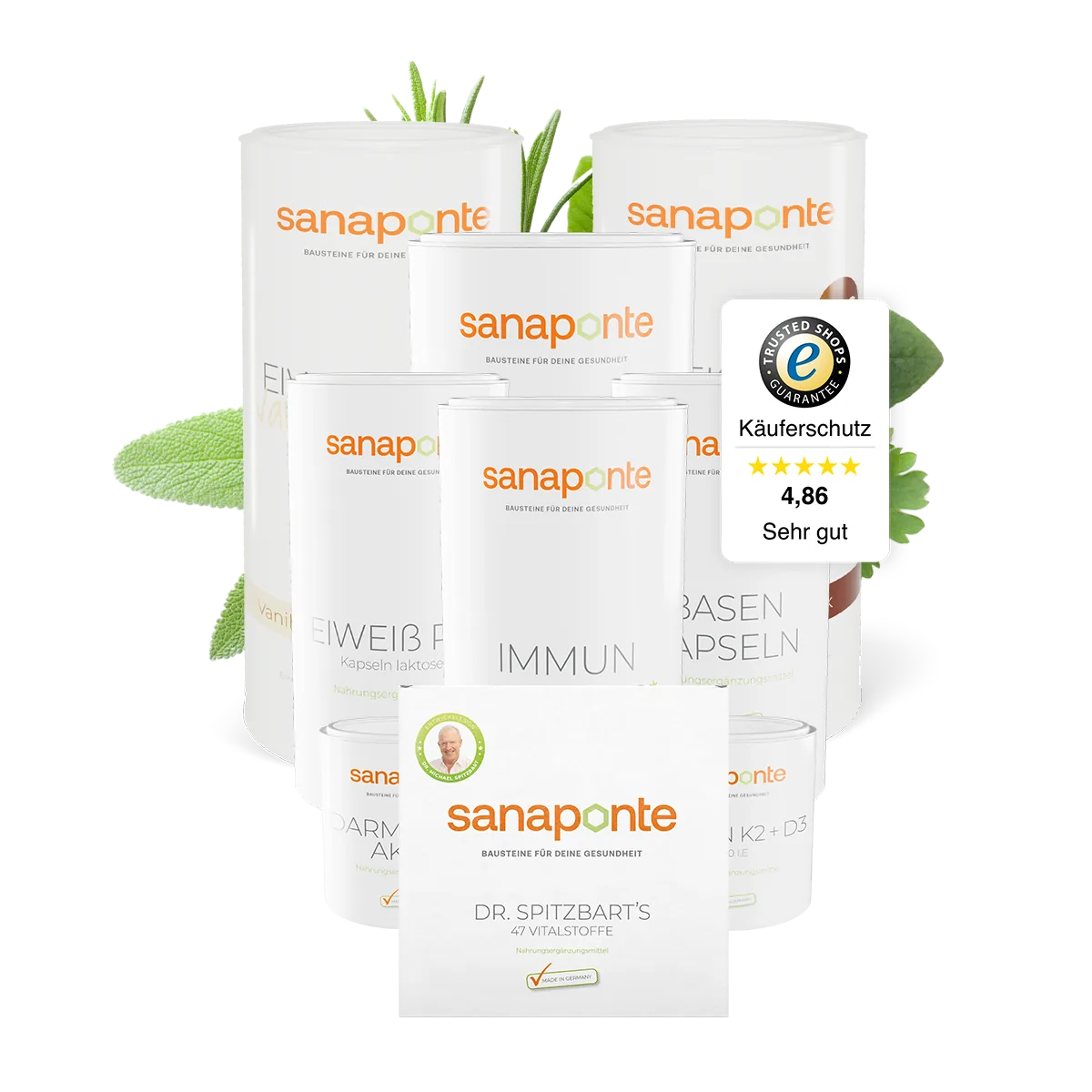 Einige der Produkte von Sanaponte.