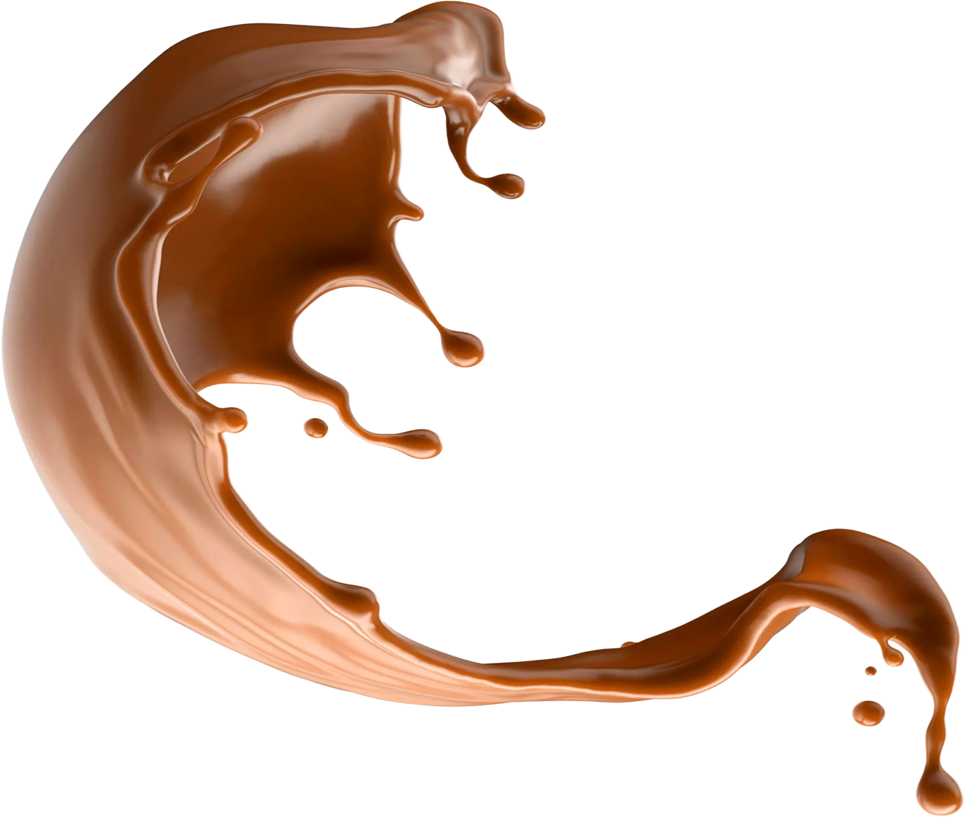 Splash eines vorberiteten Eiweiß Pro Pulver Schoko.